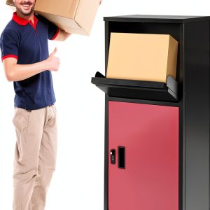 Meulbaty Package Drop Box Outdoor Secure Galvanized Steel-0