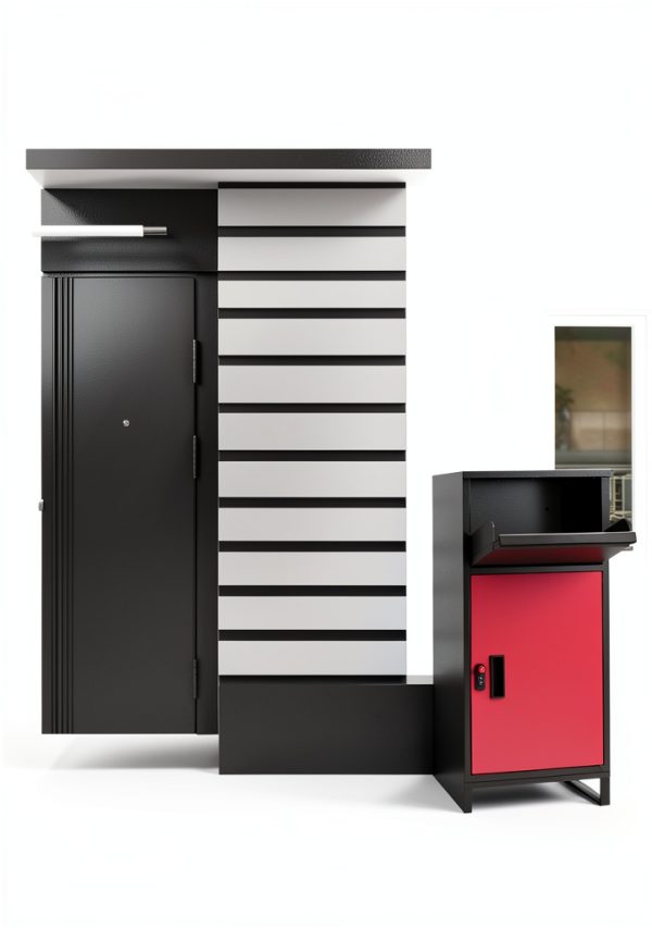 Meulbaty Package Drop Box Outdoor Secure Galvanized Steel-6