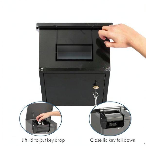 DiDiHere Key Drop Box Waterproof Steel Wall Mount Safe-1