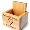 Drop Slot Safe Natural Pine Unplug Box Handmade USA-2