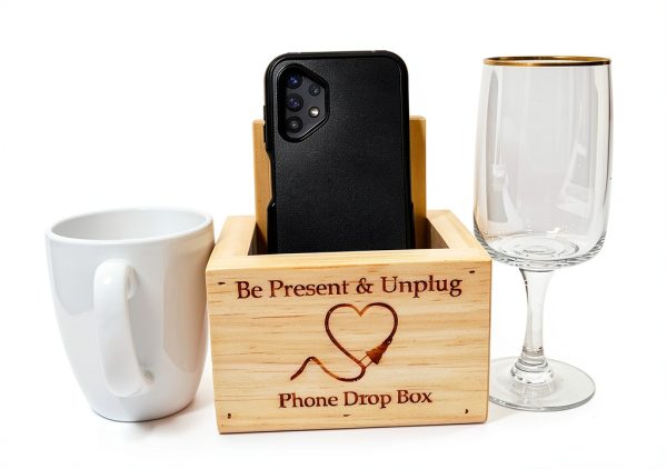 Drop Slot Safe Natural Pine Unplug Box Handmade USA-1