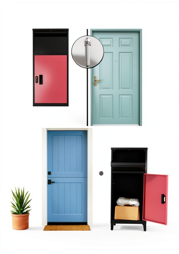 Meulbaty Package Drop Box Outdoor Secure Galvanized Steel-5